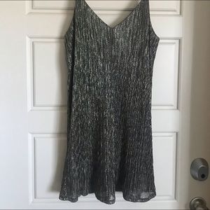shimmery silver dress